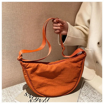 Casual Nylon Hobo Crossbody Bag for Women – Shoulder, Half Moon, Tote Travel Shopper & Purses