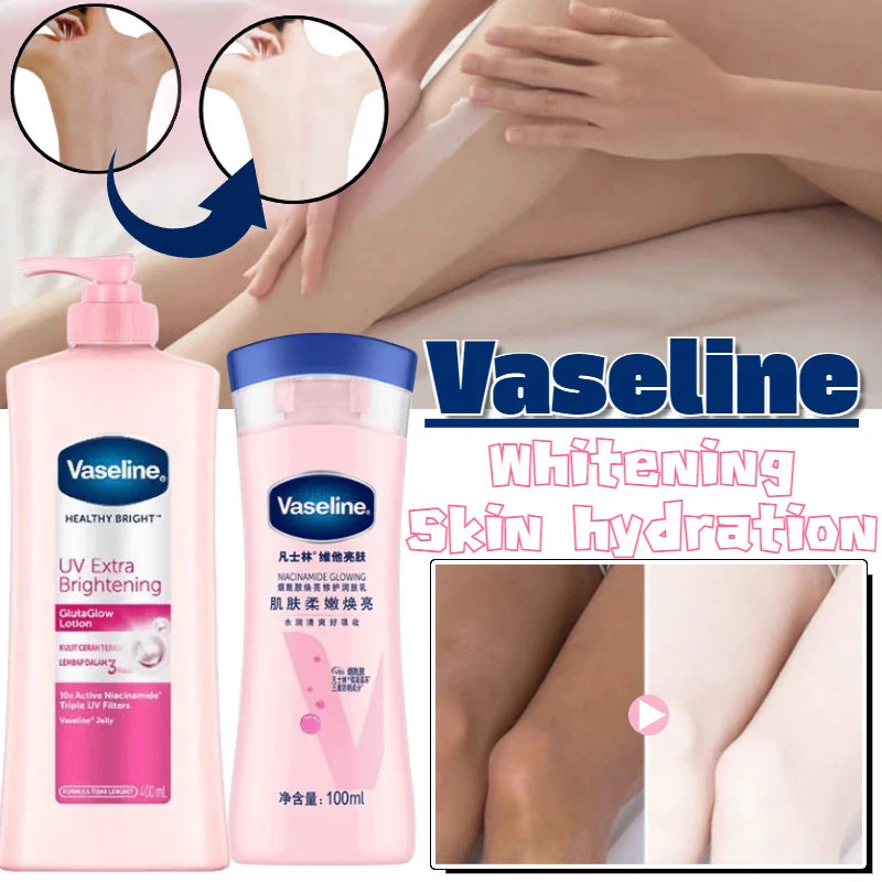 Whitening & Moisturizing Vaseline Body Lotion – Niacinamide Brightening Skin Lotion, 100ml/400ml Options