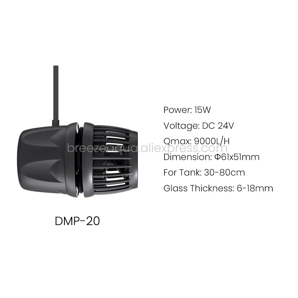 Jebao Jecod Smart Bluetooth Wavemaker Pump – Cordless App Control for Freshwater & Saltwater Aquariums (DMP-10/20/30/40)