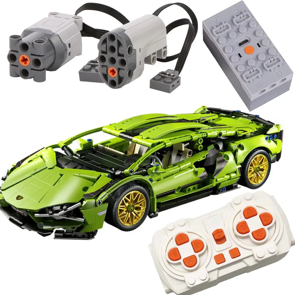 MOC Technical Car Roadster – Remote Control Super Speed Racing Sports Vehicle Building Blocks for Kids