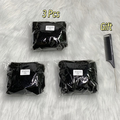 1Pc 30g Brazilian Afro Kinky Curly Remy Human Hair Bulk — No Weft Braiding Extensions for Locs & Braids