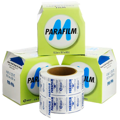 Laboratory Parafilm M PM996 Sealing Film — 10cm x 1m/38m, Heat-Shrinkable, Dust-Proof Wrap for Beakers, Petri Dishes, Perfume Covers