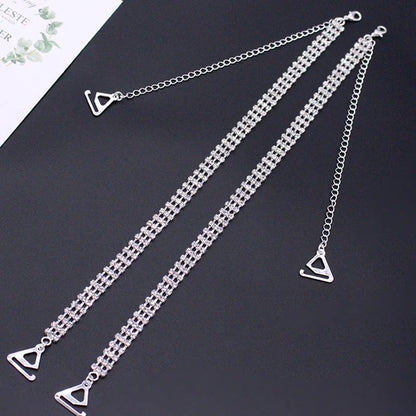 Elegant Rhinestone Women Bra Straps: Crystal Shoulder Straps for Sexy and Secure Underwear - Anti-Light Off-The-Shoulder Accessories