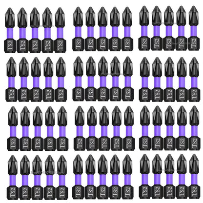 5–60PCS PH2 Magnetic Impact Driver Bit Set – Alloy Steel Cross Screwdriver Bits for Drill & Screw Driving Non-Slip Tool Kit