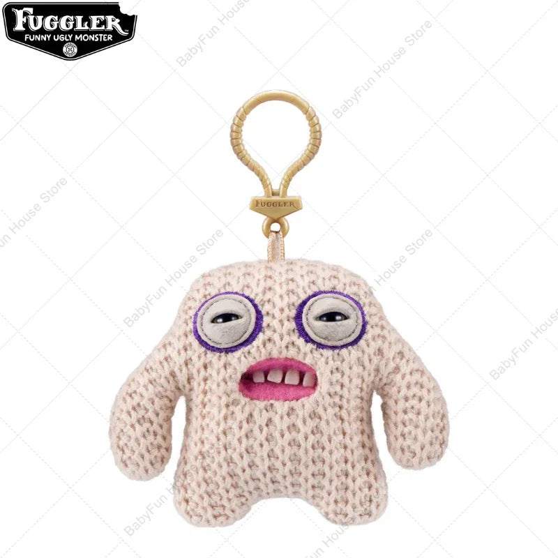 Original Fuggler Ugly Teeth Plush Keychain – Wide-Eyed Monster, Alien & Rabbit Peluche Pendant Toy