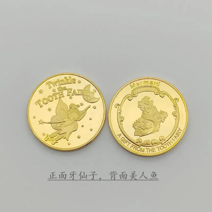 Tooth Fairy Gold Plated Commemorative Coin – Metal Keepsake Gift for Kids Tooth Collection