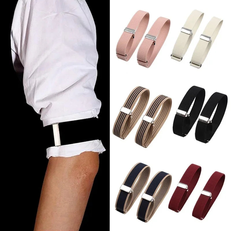 Adjustable Arm Cuffs Bands for Women & Men | Fashionable Clothing Accessories for Party & Wedding | Elastic Armband Shirt Sleeve Holder
