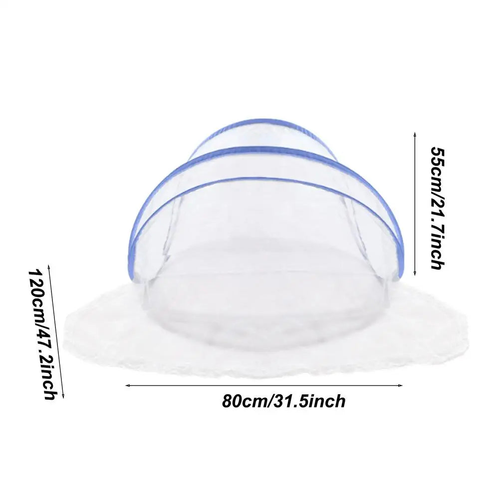 Portable Camping Tent Bed Canopy — Foldable Mesh Mosquito Net for Outdoor Use, Single Bed, Easy Setup