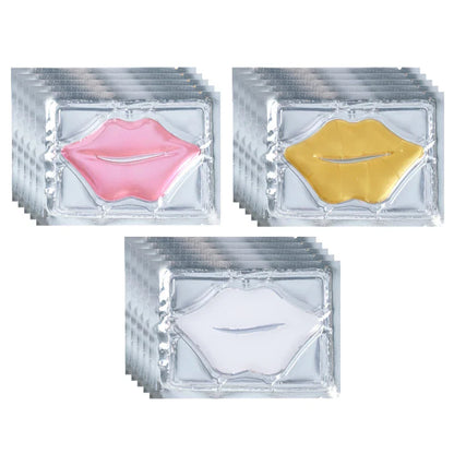 5PCS Crystal Collagen Lip Masks – Moisturizing & Plumping Pink Lip Patches for Nourishing Skincare