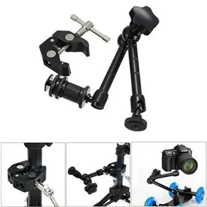 Super Clamp with 7"/11" Adjustable Magic Arm | Articulating Mount for Monitor, LED Light, DSLR Camera, Flash & LCD Video Gear