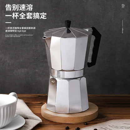 Mocha Coffee Pot – Italian Aluminum Octagonal Portable Coffee & Tea Maker
