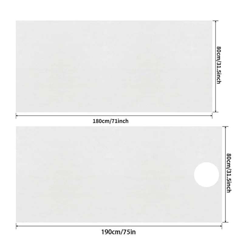 100pcs Disposable White Salon & Massage Table Covers – Breathable Non-Woven Spa & Tattoo Bedsheets