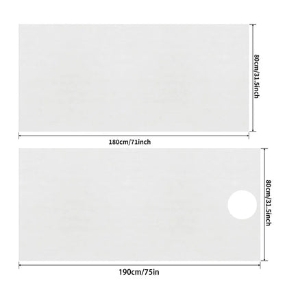 100pcs Disposable White Salon & Massage Table Covers – Breathable Non-Woven Spa & Tattoo Bedsheets