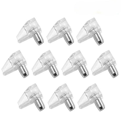 10/500PCS Transparent Shelf Studs – Plastic Laminate & Glass Plate Support Pegs for Cabinet, Wardrobe, Furniture Hardware