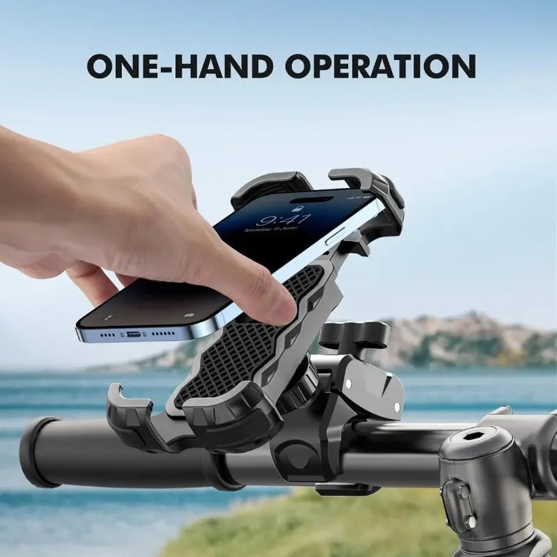Mountain Bike Phone Holder – Stable, Non-Slip, Rotatable Navigation Mount with Safety Compartment