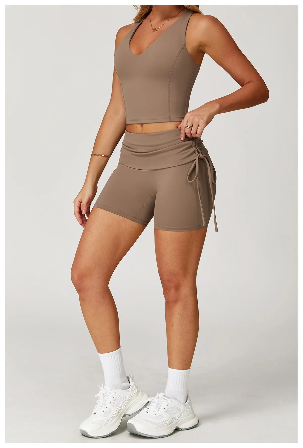 Women’s 2-Piece Tracksuit Yoga Set – High Waist Leggings & Sports Bra for Gym, Fitness & Athletic Wear