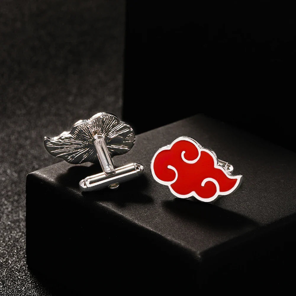 New Cloud Red Cufflinks for Men – Modern Metal Sleeve Buttons, Wholesale Gemelos