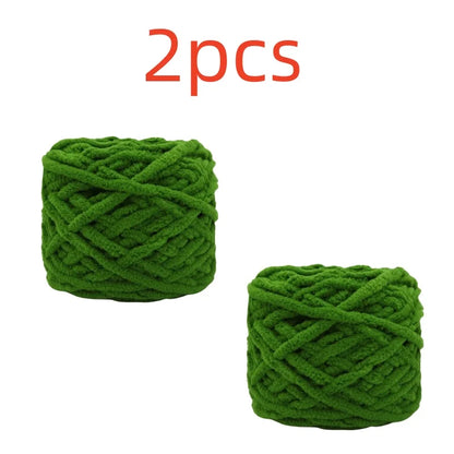 100g Chenille Knitting Yarn – Soft Thick Cotton Ice Strip Wool for DIY Hand Knitting Scarves & Crafts