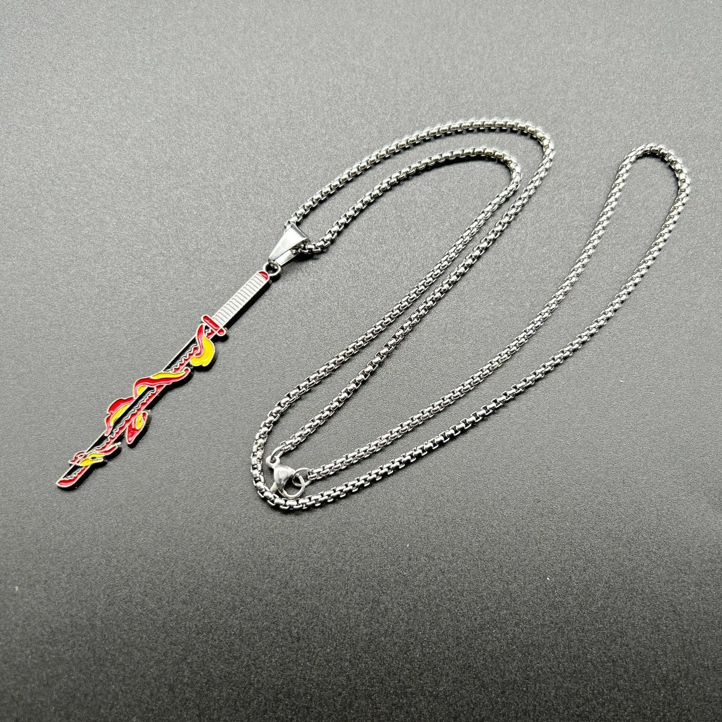 Demon Slayer Anime Necklace – Kimetsu no Yaiba Enamel Pendant Choker, Stainless Steel Cosplay Jewelry Gift