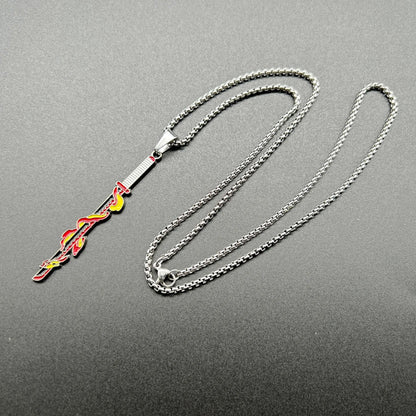 Demon Slayer Anime Necklace – Kimetsu no Yaiba Enamel Pendant Choker, Stainless Steel Cosplay Jewelry Gift