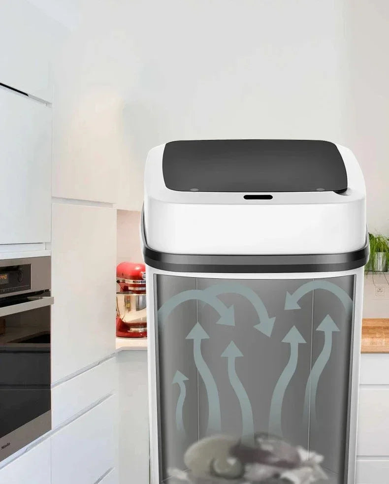 Smart Automatic Trash Can — Household Toilet & Bathroom Waste Basket with Lid, Motion Sensor 2025