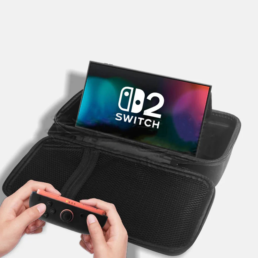 Nintendo Switch 2 Carrying Case with OLED Protective Cover – Large Capacity Hard Shell Storage Bag with Stand