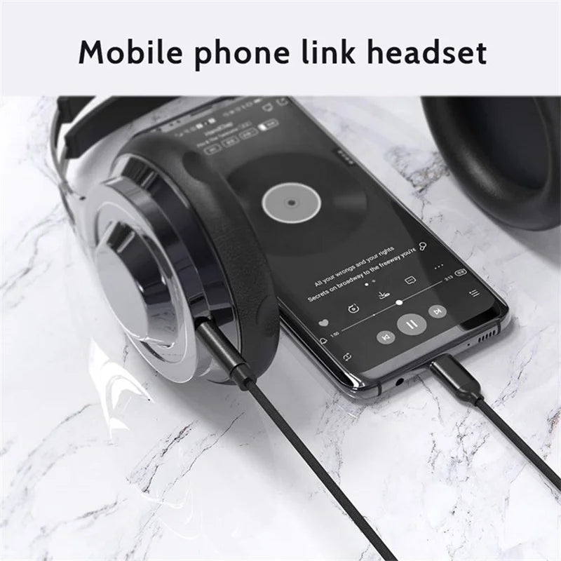 USB-C to 3.5mm Aux Audio Cable — Headphone & Speaker Adapter for Samsung S20/S21/Note 20/Tab S7