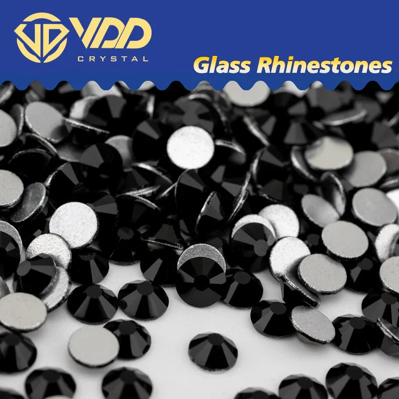 VDD SS4–SS30 Glass Crystal Rhinestones – High Quality Flatback Glitter Strass Stones for Nail Art, DIY Crafts & Decoration