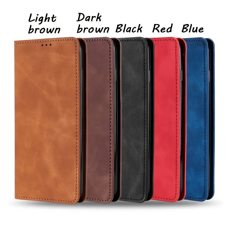 PU Leather Wallet Case for OPPO Realme C Series (C1–C67) – Flip Cover with Card Holder & Stand Function