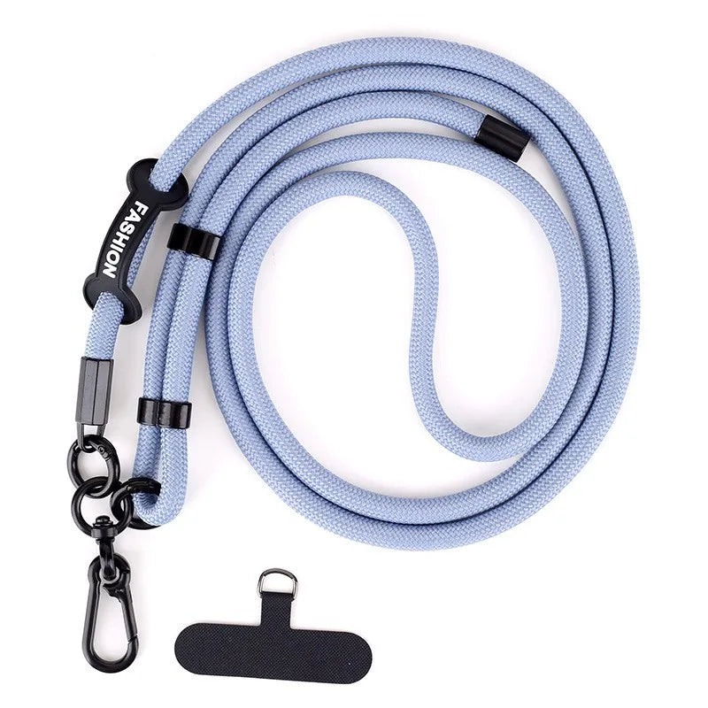Adjustable Mobile Phone Strap Lanyard — Crossbody Neck Rope with Patch for iPhone & Cell Phone Hanging Cord