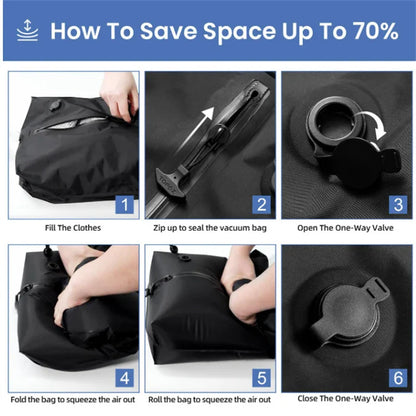 Vacuum Compression Travel Bag | Waterproof & Dustproof Clothing Storage Air Bag