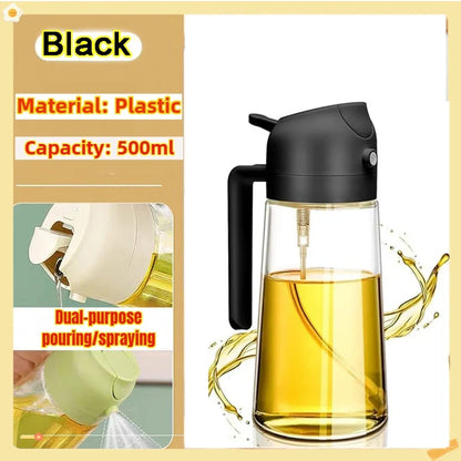 Oil Spray Bottle - 200/300/500ml Cooking Olive Oil Sprayer for BBQ Baking Vinegar & Kitchen Use