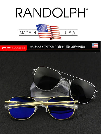 RE Military Aviation Sunglasses — Vintage Titanium Frame Pilot Glasses for Men & Women