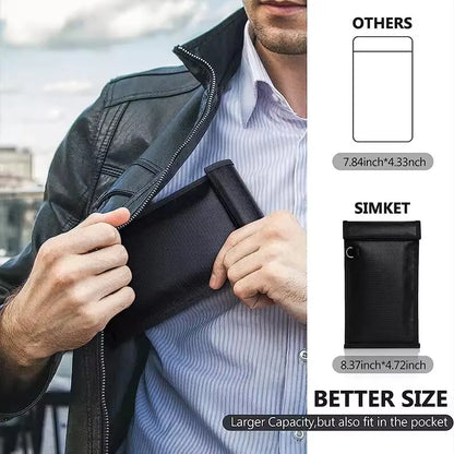 Waterproof Fireproof Car Key Signal Shielding Bag – RFID Blocking Faraday Pouch and Mobile Phone RF Signal Blocker Case