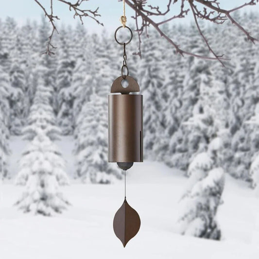 Copper Wind Chimes - Retro Serenity Bell with Deep Resonance, Metal Cylinder for Outdoor Patio Decor