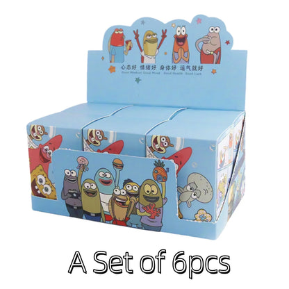 SpongeBob Blind Box Figure - Bikini Bottom Sitting Fish Car Ornament & Cute Desktop Collectible Gift