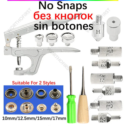 Metal Snap Fasteners Button Kit with Installation Pliers – Sewing Accessories for Jackets, Clothing & Leather Craft