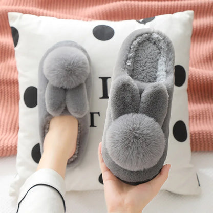 Winter Cotton Slippers for Women & Moms – Plush Cartoon Indoor House Shoes, Soft & Cozy Home Wear for Cold Weather
