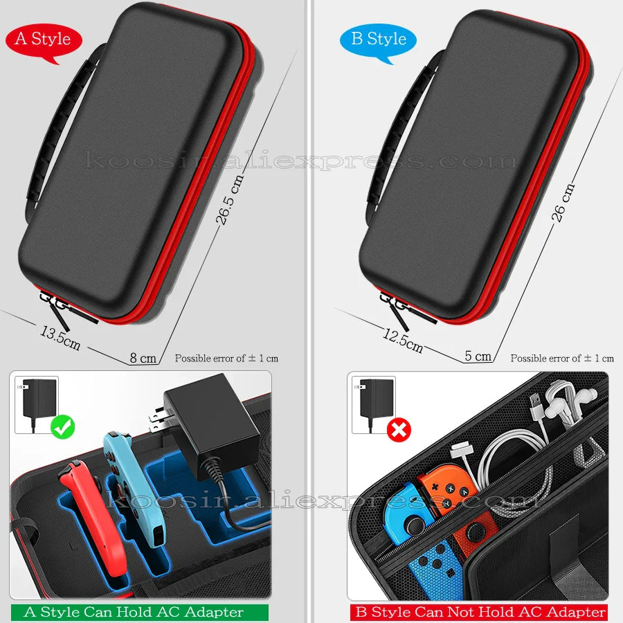 Nintendo Switch OLED Large Storage Bag — Portable Carrying Case, Anti-Scratch Oxford Cloth Travel Bag
