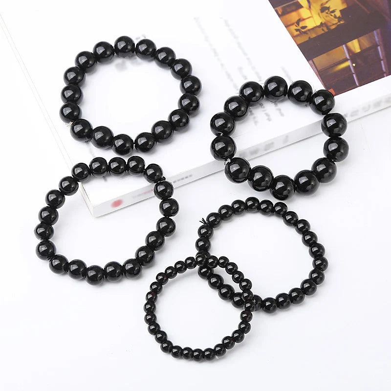 Black Obsidian Natural Stone Bracelet | Fat Relief, Blood Circulation & Anti-Anxiety Jewelry for Men & Women