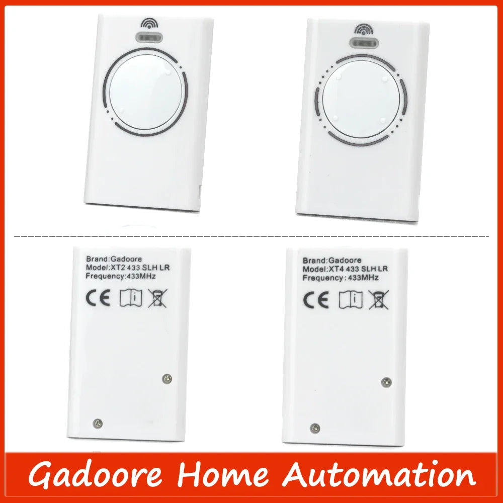 Gadoore XT2 XT4 433MHz SLH LR Garage Door & Gate Remote | Compatible with XT2/XT4 SLH & SLH LR