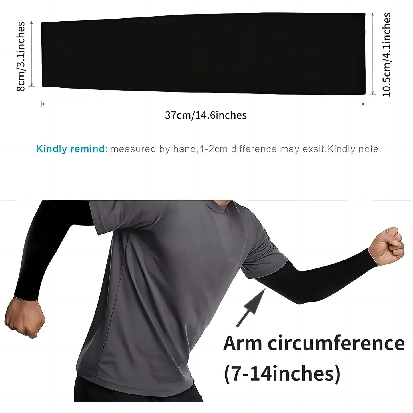 Ice Silk Sun Protection Arm Sleeves – Unisex Anti-UV Elbow Covers for Cycling, Running, Fishing & Driving Outdoors