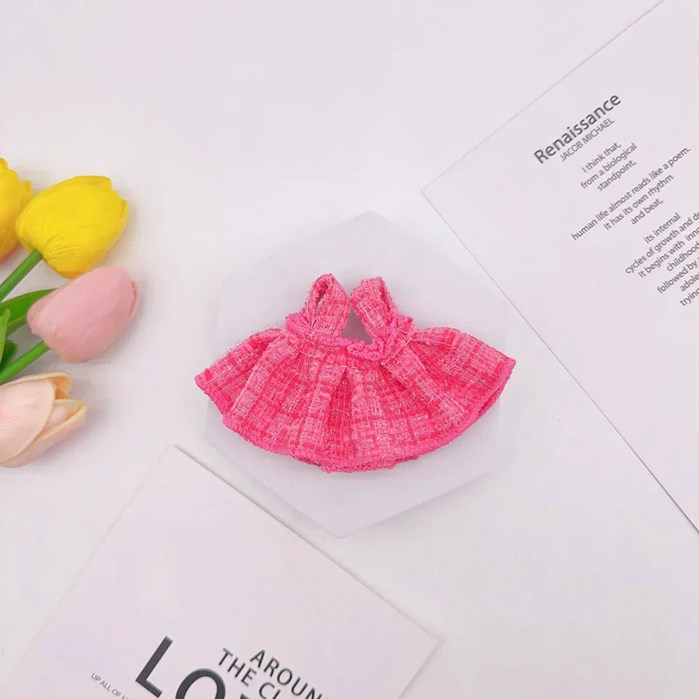 17cm Labubu Plush Doll Clothes - Kpop EXO Idol Outfit V1 V2 Black Dress Suit Accessories Gift