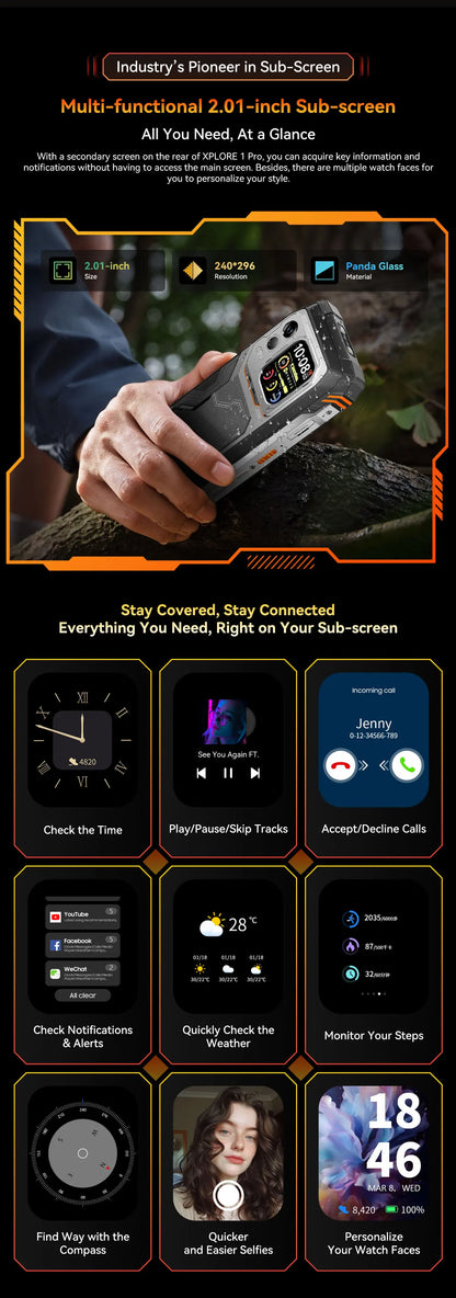 Blackview XPLORE 1 Pro Rugged Smartphone – Android 15, 6.78" 2.4K, 12GB+256/512GB, 20000mAh with FLIR Thermal Imaging