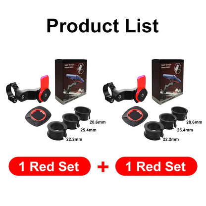 QUAD-LOCK Motorcycle & Bike Phone Holder — 360° Rotatable Navigation Stand with Secure Mount Bracket