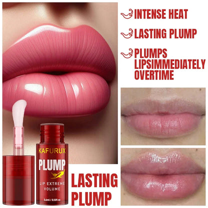 Lip Plumping Oil Gloss - Long-Lasting Moisturizing Lip Serum for Fuller-Looking Lips
