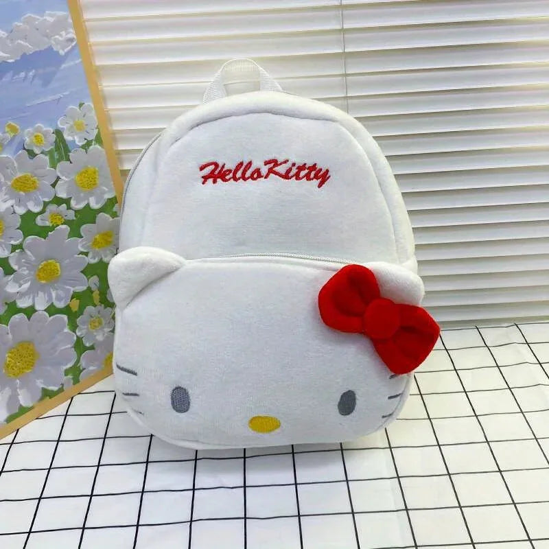 Kuromi Cinnamoroll & My Melody Plush Backpack – Adorable Large-Capacity Kawaii Design, Soft Cartoon Character Bag
