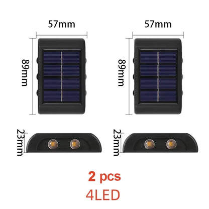 Solar LED Outdoor Wall Light - Waterproof Solar Sensor Lamp for Garden, Yard & Street Decoration