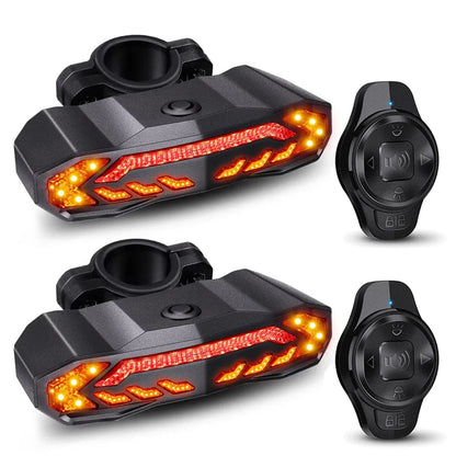 Rockbye Rechargeable Wireless Bike Tail Light with Turn Signals, Anti-Theft Alarm & Bicycle Safety Light