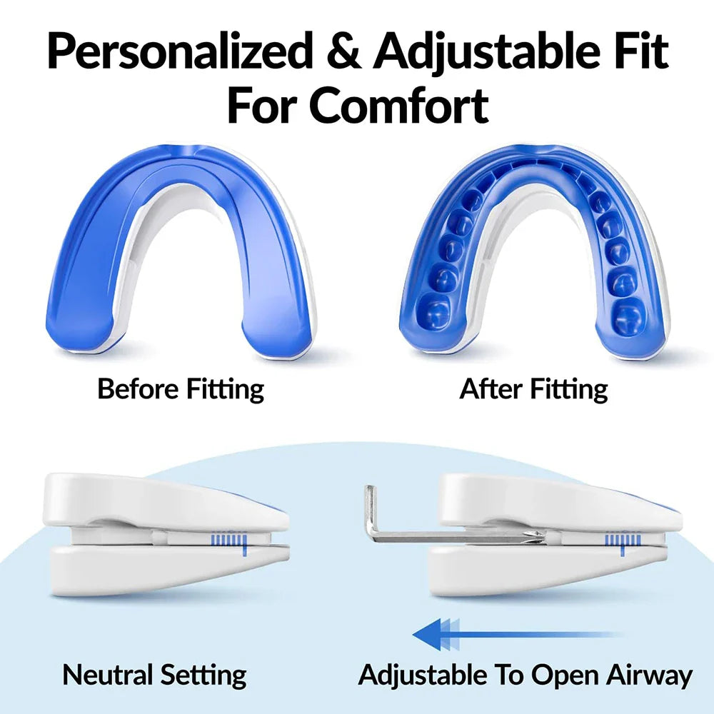 Adjustable Anti-Snoring Mouth Guard – Night Mouthpiece for Bruxism and Sleep Aid Snoring Relief